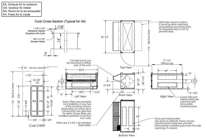 Dimensional Drawing C4XRT