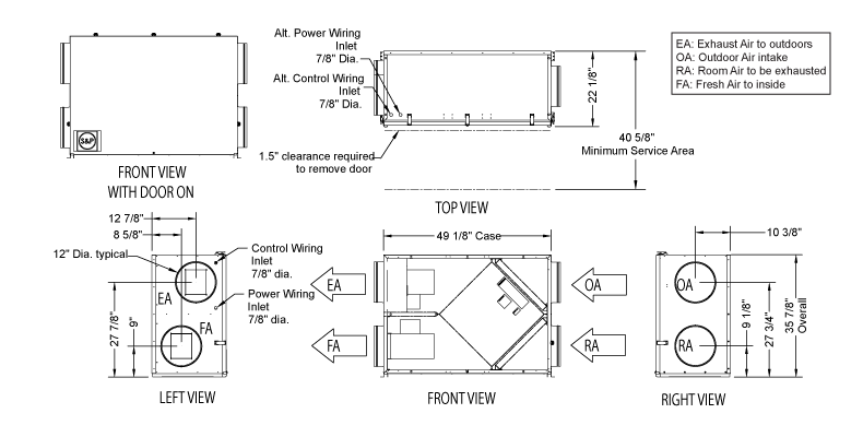 Dimensional Drawing TRC800